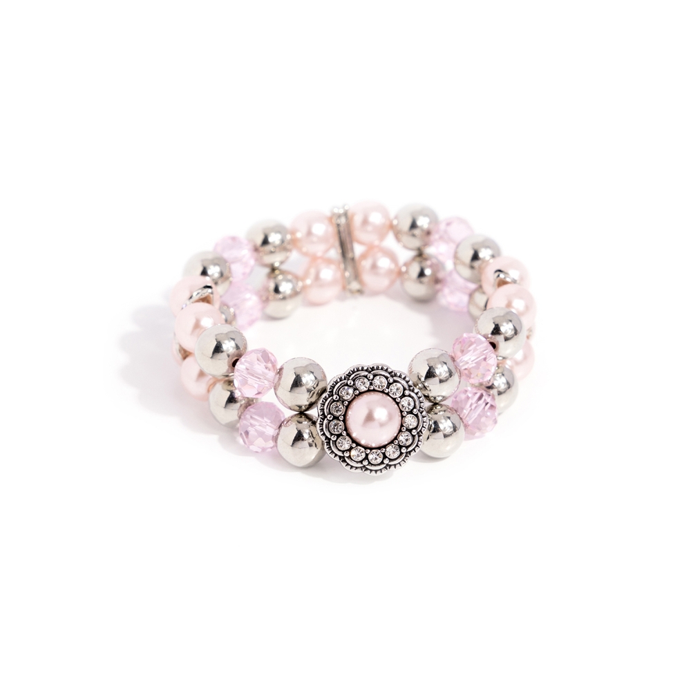 Paparazzi Pink and Silver Beaded Bracelet Retrograde Review Pink Pearls